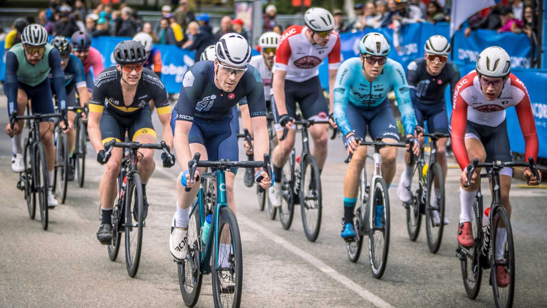 Cyclists Racing